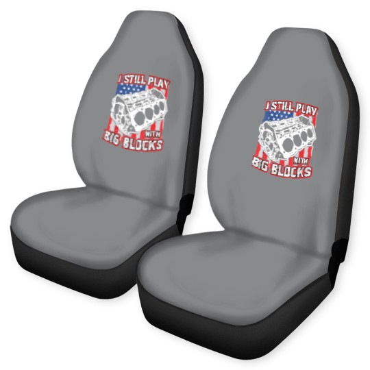 Discover I still play with big blocks - Car Mechanic Enthusiast Gear Car Seat Covers