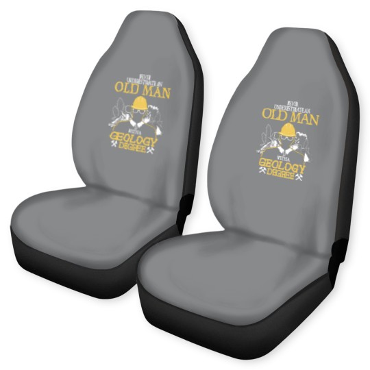 Discover Never Underestimate Old Man With Geology Degree Car Seat Covers