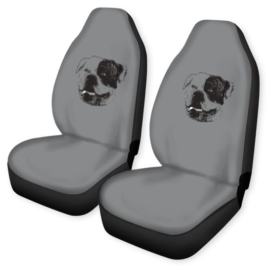 Discover American Bulldog Face Car Seat Covers
