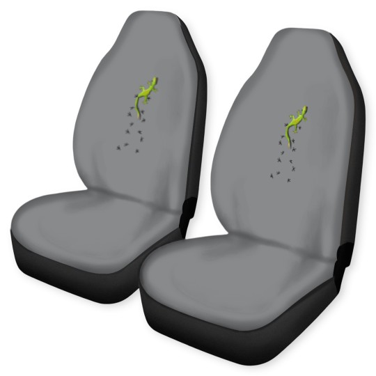 Discover Cute Lizard Reptile With Tracks Climbing Gecko Car Seat Covers