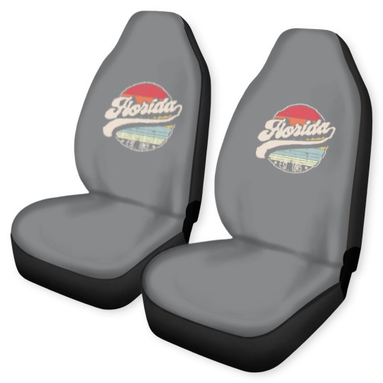 Discover Retro Florida Home State FL Cool 70s Style Sunset Car Seat Covers