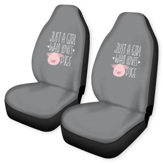 Discover Cute Just Girl Who Loves Pigs Funny Farm Animal Car Seat Covers