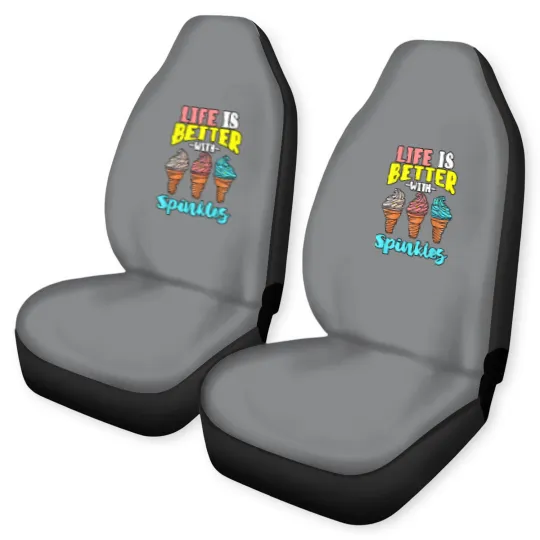 Discover Life is Better With Sprinkles Sweet Confectionery Ice Cream Car Seat Covers