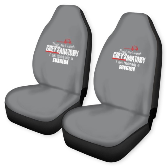 Discover Womens Short Sleeve Funny Car Seat Covers with Sayings Trust Me I Watched Greys Anatomy Im Basically a Surgeon Car Seat Covers