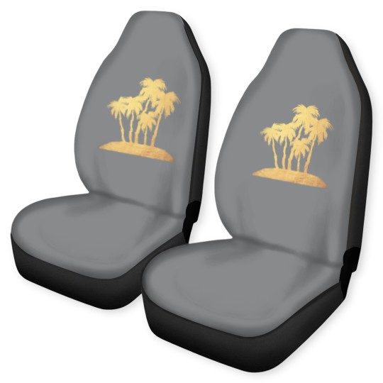 Discover Palm Gold Beach Vacation Island Luxury Summer Sun Car Seat Covers
