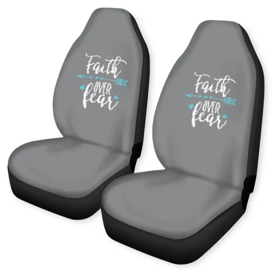 Discover Faith Over Fear - Faith Over Fear Apparel Car Seat Covers