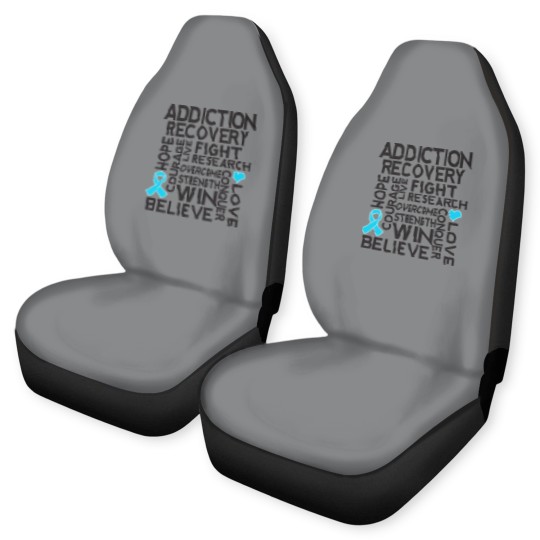Discover Addiction Recovery Awareness Ribbon - Addiction Recovery Awareness - Car Seat Covers
