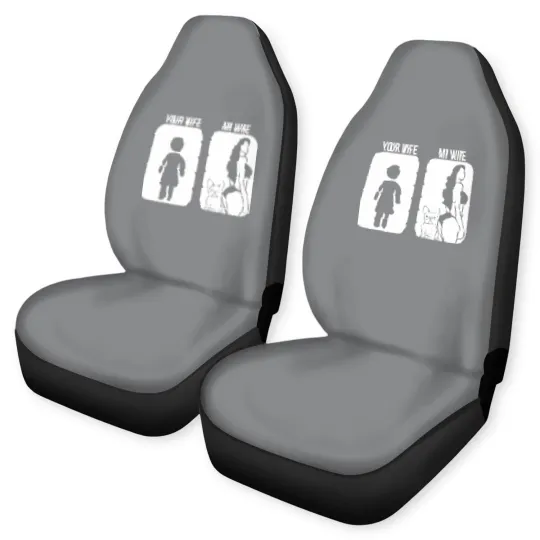 Discover Your Wife My Wife French Bulldog Sexy Car Seat Covers