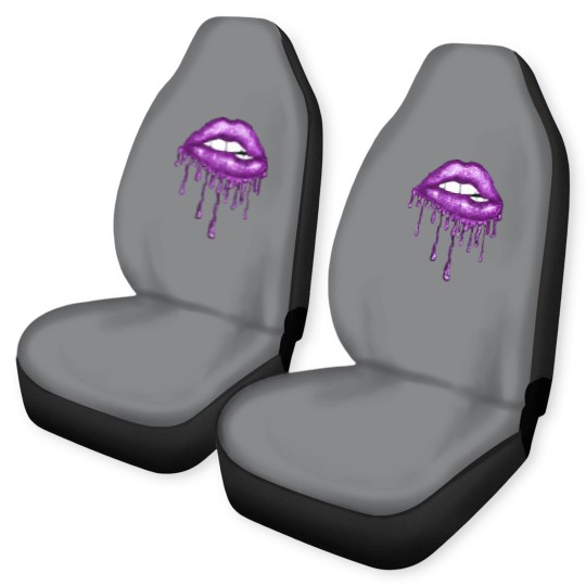 Discover Drip Purple Lips - Lips - Car Seat Covers