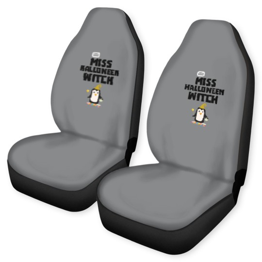 Discover Miss Halloween Witch Penguin gift Car Seat Covers