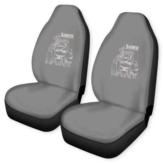 Discover Shrek Group Shot Faded Portrait Car Seat Covers