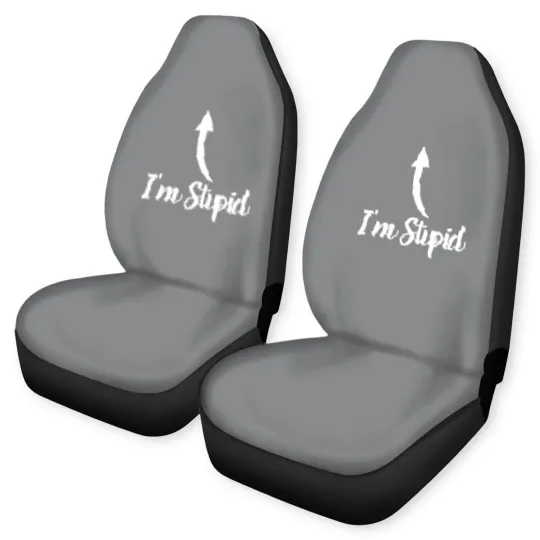 Discover I'm Stupid Up Arrow Funny Car Seat Covers