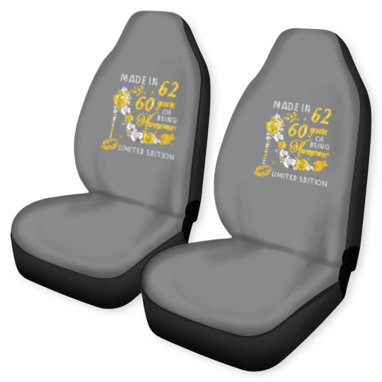 Discover Made In 1962  60 Years Of Being Awesome Jewelry Gold Sparkle - Made In 1962 - Car Seat Covers