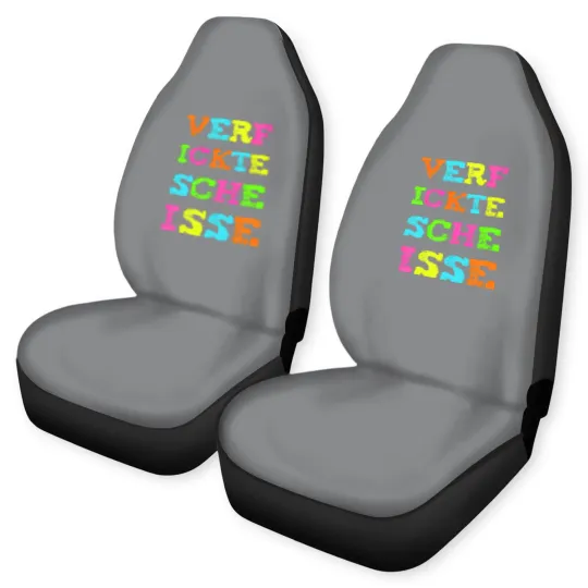 Discover Fucking shit Funny curse saying Car Seat Covers