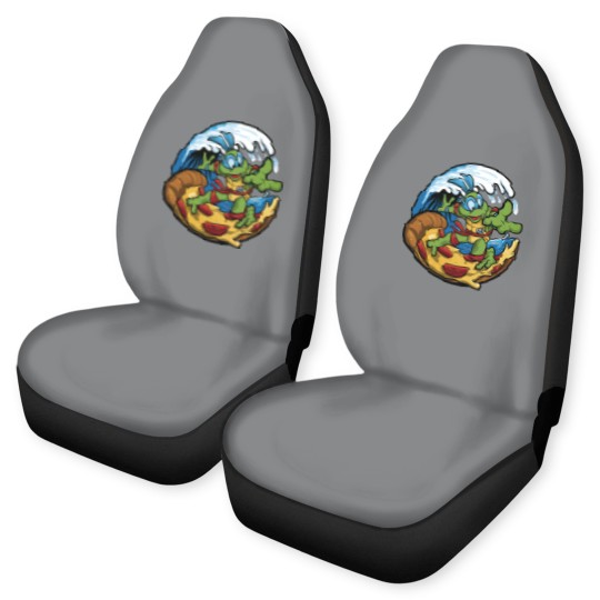 Discover ninja turtles surfing pizza Car Seat Covers