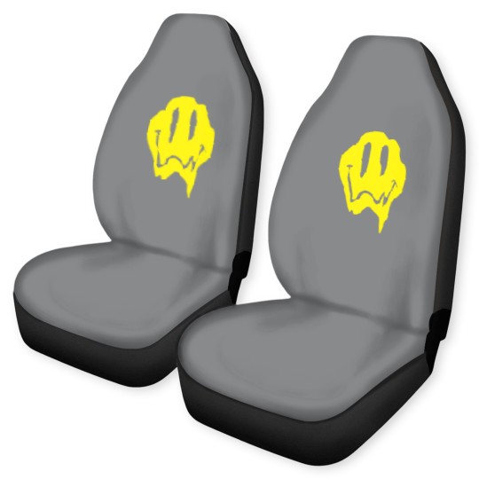 Discover Melting Acid Smiley Face Car Seat Covers