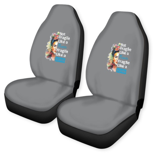 Discover Not Fragile Like A Flower, Fragile Like A Bomb With Frida Kahlo Picture Gift For Fans And Lovers - Frida Kahlo - Car Seat Covers