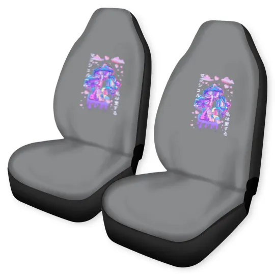 Discover Pastel Goth Mushroom Japan Kanji Car Seat Covers