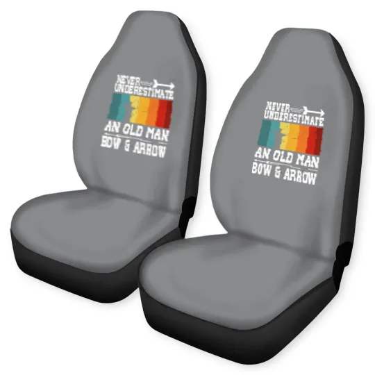 Discover Never Underestimate An Old Man With Bow and Arrow Car Seat Covers
