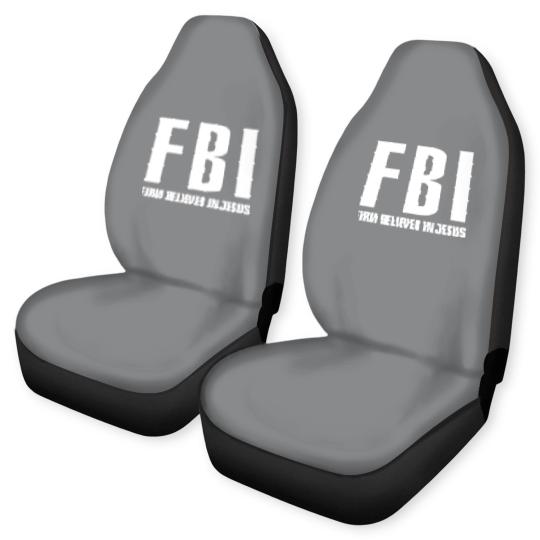 Discover FBI Firm Believer In Jesus patriotic police Car Seat Covers
