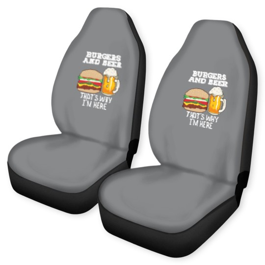 Discover BBq Barbecue Quote Burgers & Beer Fast Food Lover Car Seat Covers