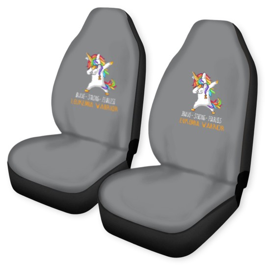 Discover Brave Strong Fearless LEUKEMIA Support LEUKEMIA Awareness Gifts - Leukemia Cancer Awareness - Car Seat Covers