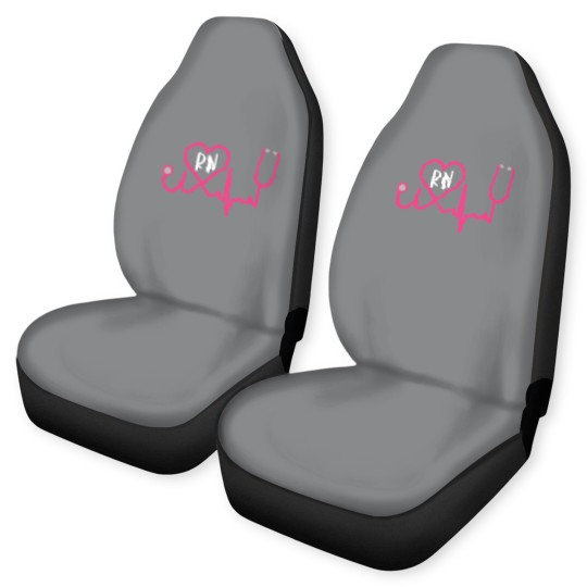 Discover Registered Nurse RN EKG Stethoscope Heart Heartbeat Car Seat Covers