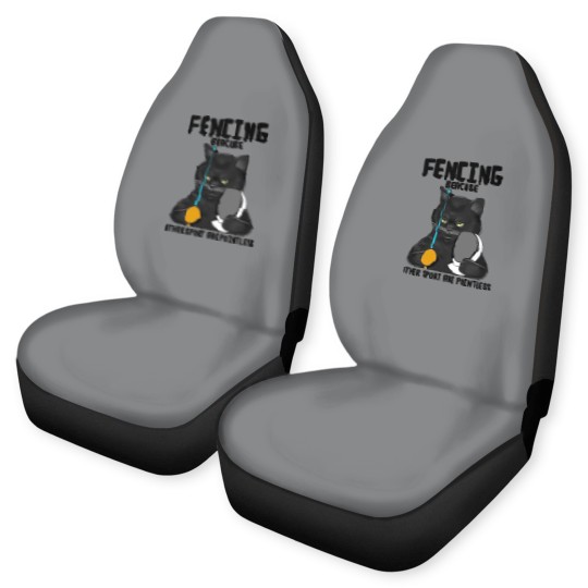 Discover BLACK CAT FENCING BEACUSE OTHER SPORT ARE POINTLES Car Seat Covers