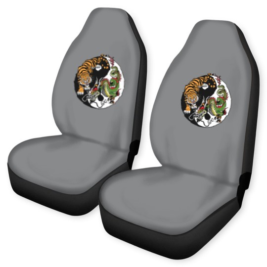 Discover dragon and tiger yin yang symbol Car Seat Covers