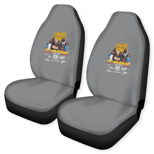 Discover Lynyrd Skynyrd 59th Anniversary 1964-2023 Signatures Car Seat Covers