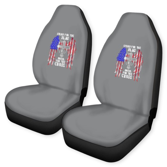 Discover Stand For The Flag Kneel For The Cross Car Seat Covers