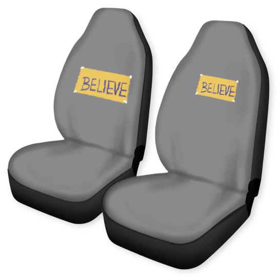 Discover Believe Car Seat Covers, Motivational Sport Car Seat Covers, Ted Lasso Believe Sign Car Seat Covers
