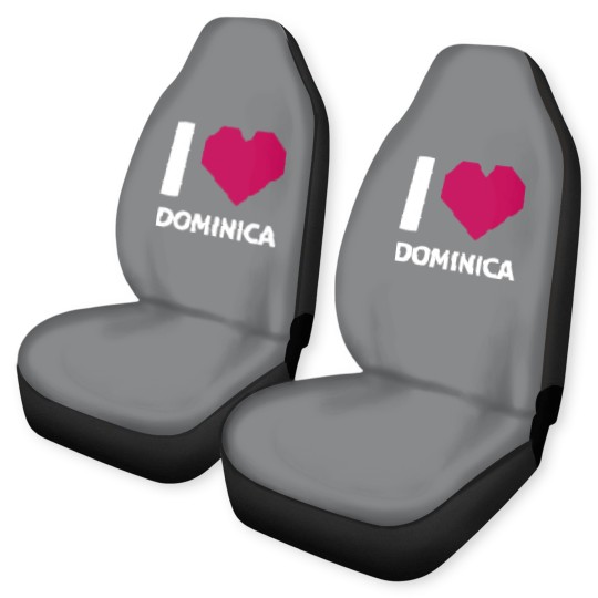 Discover I Love Dominica Car Seat Covers