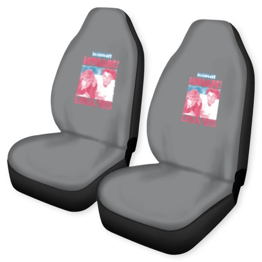 Discover Wham in Concert George Michael and Andrew Ridgeley USA '85 Adult Car Seat Covers 80s Graphic Car Seat Covers