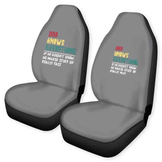 Discover Dad know Everything Fathers day gift for Funny Dad Grandpa Car Seat Covers