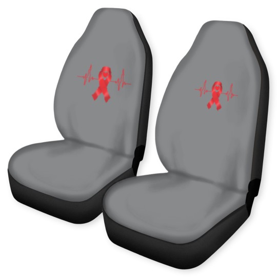 Discover World Aids Day Red Heartbeat Aids Awareness Hiv Car Seat Covers
