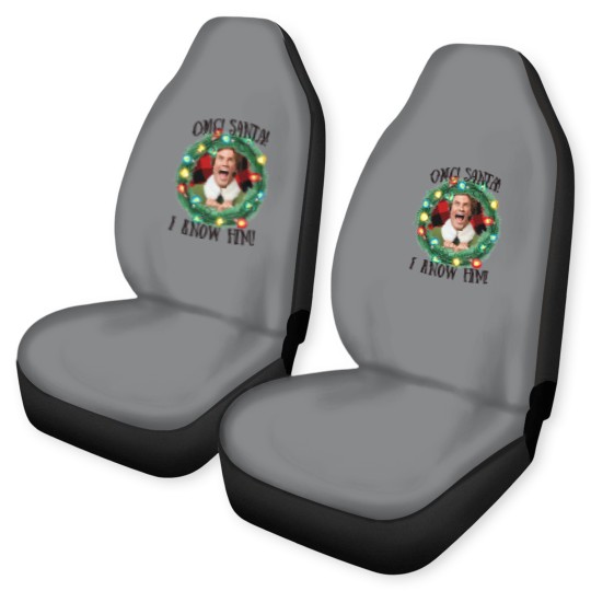 Discover Santa OMG I Know Him Car Seat Covers, Christmas Movie Car Seat Covers