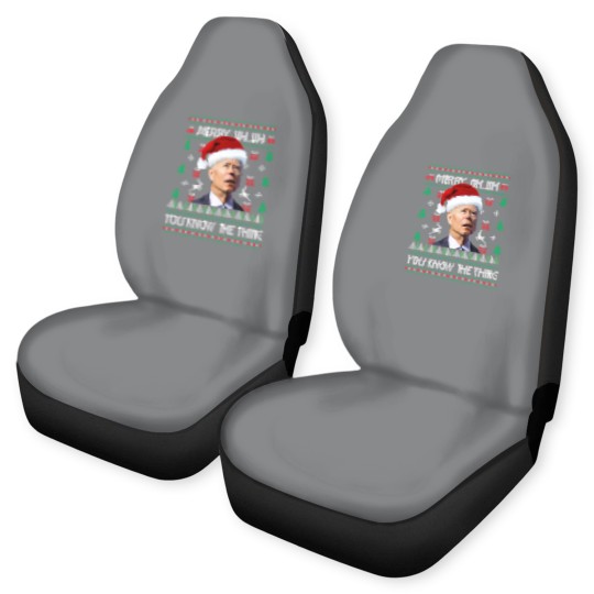 Discover Ugly Christmas Biden Merry Uh Uh You Know The Thing Car Seat Covers