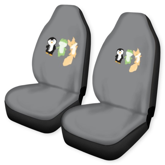 Discover Penguin frog fox cute animals for kids animal fun Car Seat Covers