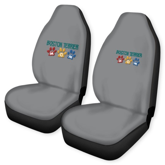 Discover BOSTON TERRIER MOM Paw Print 1 Car Seat Covers