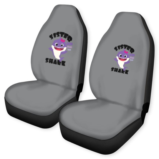 Discover Sister Shark Gift Cute Baby Shark Matching Family Car Seat Covers