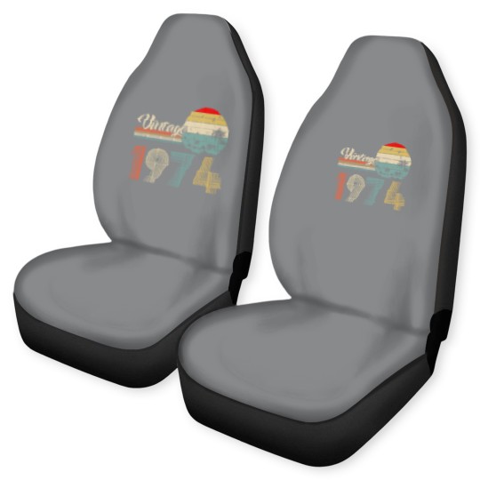 Discover Vintage 1974 Car Seat Covers, 1974 Birthday Car Seat Covers, 49th Birthday Car Seat Covers