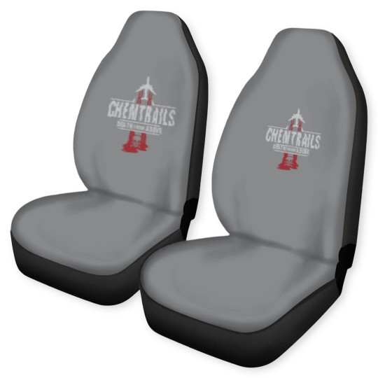 Discover Jet Chemtrails Red & Grey Logo Car Seat Covers