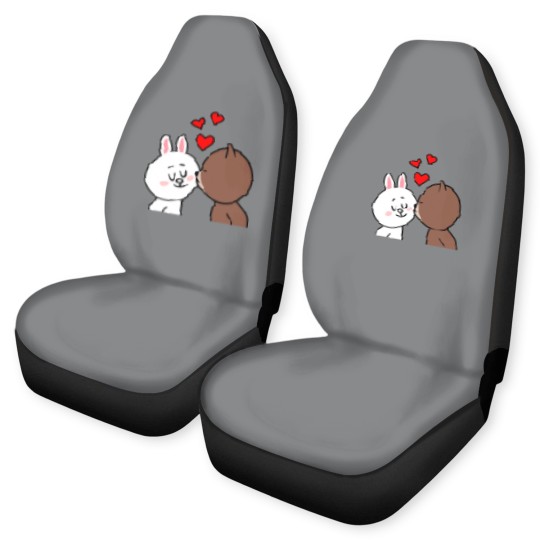 Discover Brown Bear Cony Bunny Rabbit The Kiss Car Seat Covers