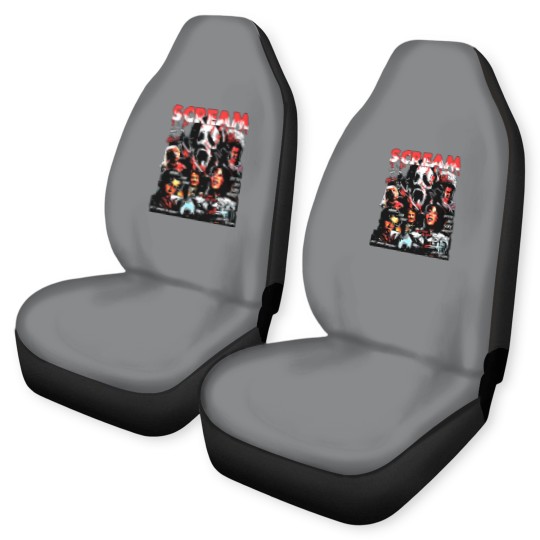 Discover Limited Vintage Scream Movie Car Seat Covers, Scream Halloween Car Seat Covers, Gift For Woman and Man Unisex Car Seat Covers
