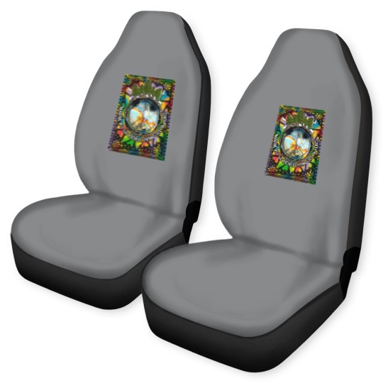 Discover Imagine All The People Living Life In Peace Hippie Premium Scoop Car Seat Covers