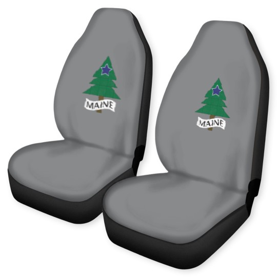 Discover 1901 Maine State Flag Remix Distressed Vintage - Maine - Car Seat Covers