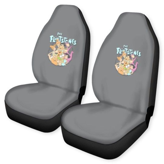 Discover the flintstones group shot family classic vintage logo t Car Seat Covers
