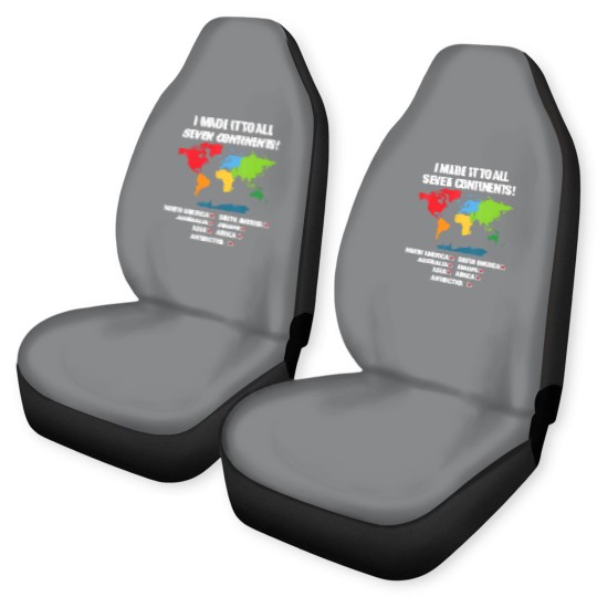 Discover world traveler seven continents 7 continents club white Car Seat Covers