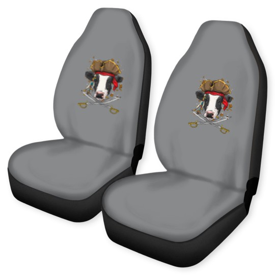 Discover Cattle Cow Pirate Cow Cattle Jolly Roger Flag Nautical Cow Lover Car Seat Covers